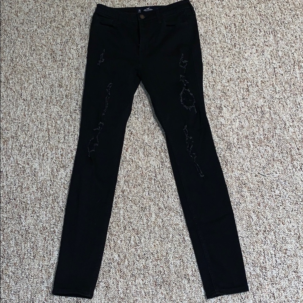 Black Ripped Hollister Jeans
